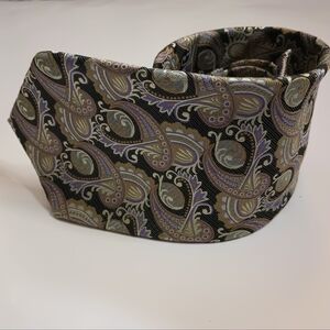 Robert Talbott Best Of Class Finest Silk Tie Classic Paisley Purple Gray